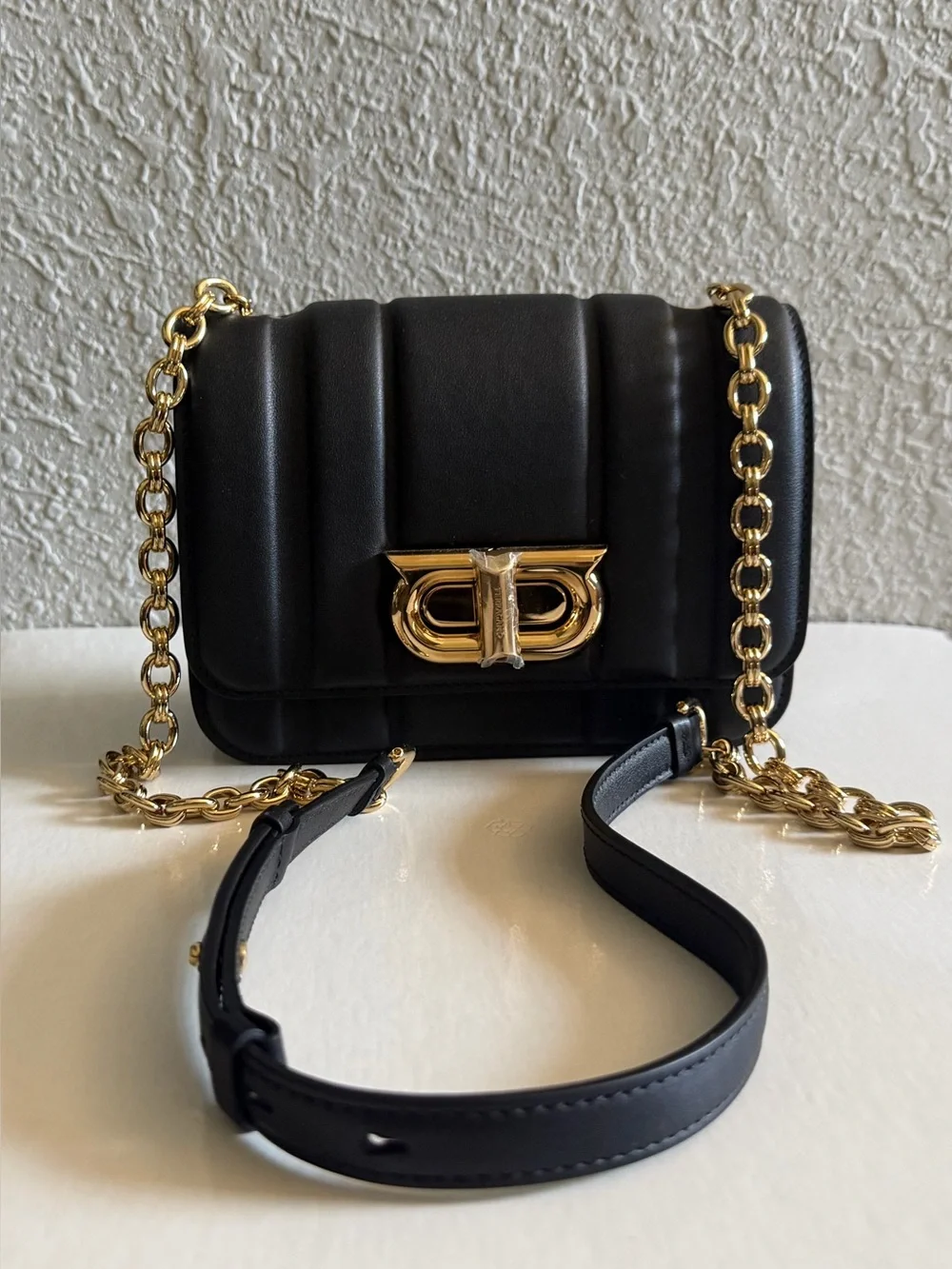 NWT FERRAGAMO Embossed Leather Mini Crossbody